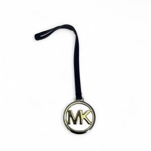 Michael Kors Gold and Black Logo Keychain